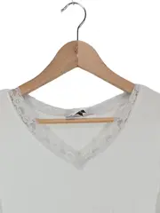 Vorschaubild 2 von Damen Unterhemd mit Spitze Viskose Weiß Gr. 40
