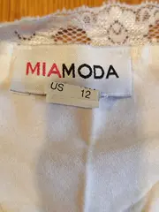 Vorschaubild 5 von Damen Unterhemd mit Spitze Viskose Weiß Gr. 40