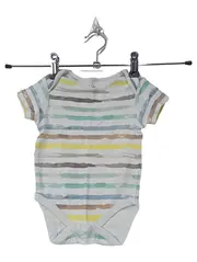Vorschaubild 1 von Baby Body Kurzarm Streifen Aquarell Gr. 86 Mehrfarbig