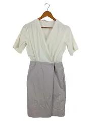 Vorschaubild 1 von Damen Blusenkleid Gr. 34/XS Mehrfarbig Wickeloptik Baumwolle Midikleid