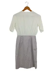 Vorschaubild 2 von Damen Blusenkleid Gr. 34/XS Mehrfarbig Wickeloptik Baumwolle Midikleid