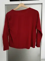 Vorschaubild 2 von Damen Pullover Rot Gr. 40/L Casual mit Brusttasche