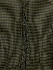 Vorschaubild 4 von Damen Bluse Gr. 44 Oliv Kariert Rüschen Langarm