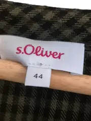 Vorschaubild 6 von Damen Bluse Gr. 44 Oliv Kariert Rüschen Langarm