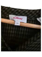 Vorschaubild 5 von Damen Bluse Gr. 44 Oliv Kariert Rüschen Langarm