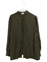 Vorschaubild 1 von Damen Bluse Gr. 44 Oliv Kariert Rüschen Langarm