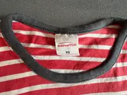 Vorschaubild 4 von Mädchen T-Shirt Gr. 92 Rosa Gestreift Blumenprint Kurzarm
