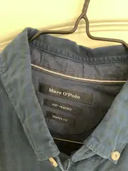 Vorschaubild 3 von Herren Business Hemd kariert Blau Gr. 48/M Langarm