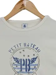 Vorschaubild 3 von Langarmshirt Jungen Gr. 140 Weiß Logo-Print Baumwolle