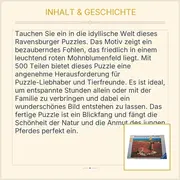 Vorschaubild 4 von Puzzle Fohlen in Mohnblumen 500 Teile Pferd Blumenwiese