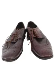 Vorschaubild 2 von Herren Schnürschuhe Brogues Leder Rot Gr. 39 Business Elegant