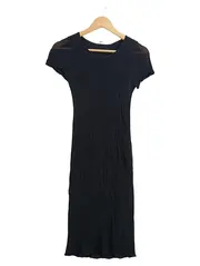 Vorschaubild 1 von Damen Strickkleid Schwarz Gr. S Viskose Elegant Business