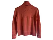 Vorschaubild 2 von Damen Kaschmir Rollkragenpullover Orange Gr. M Basic Pullover