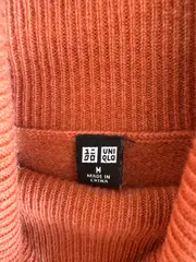 Vorschaubild 3 von Damen Kaschmir Rollkragenpullover Orange Gr. M Basic Pullover