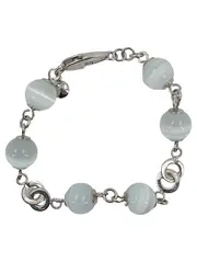 Vorschaubild 1 von Damen Armband Elegant Blau mit Katzenaugenperlen