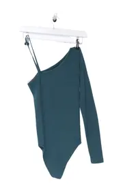 Vorschaubild 2 von Damen Body Langarm Gestreift Petrol Gr. 36 Asymmetrisch