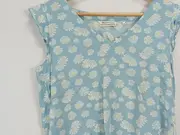 Vorschaubild 3 von Damen Top Blumenmuster Viskose Blau Gr. XS