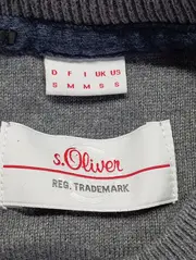 Vorschaubild 3 von Herren Pullover Grau Gr. S Casual Baumwolle Langarm