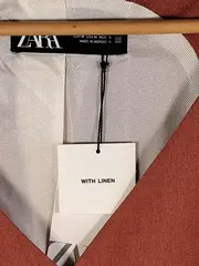 Vorschaubild 4 von Leichte Weste Damen Leinen Business Klassisch Braun Gr. 38 M