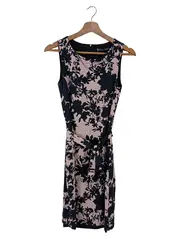 Vorschaubild 1 von Damen Freizeitkleid Gr. 32/XXS Beige Blumenmuster Elegant Vintage