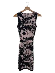 Vorschaubild 2 von Damen Freizeitkleid Gr. 32/XXS Beige Blumenmuster Elegant Vintage