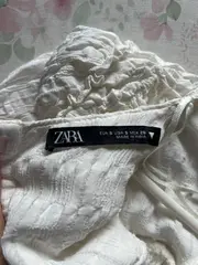 Vorschaubild 4 von Damen Bluse Weiß Gr. 36/S Feminin Strukturmuster 3/4-Arm