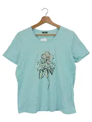 Vorschaubild 1 von Damen T-Shirt Gr. 40/M Blau Casual mit Blumenmuster