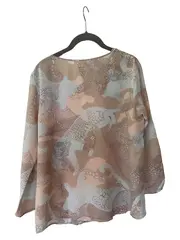 Vorschaubild 2 von Damen Hemdbluse Langarm Mehrfarbig Animal-Print Gr. M