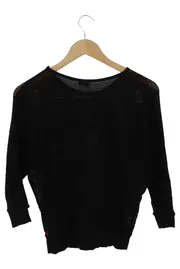 Vorschaubild 2 von Pullover Kinder 164 Schwarz Lochmuster 3/4-Arm Casual
