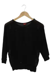 Vorschaubild 1 von Pullover Kinder 164 Schwarz Lochmuster 3/4-Arm Casual