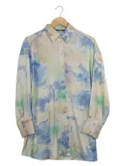 Vorschaubild 1 von Damen Hemdbluse Oversized Batik-Look Gr. 34/XS Mehrfarbig Casual