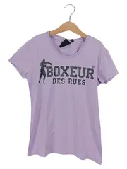 Vorschaubild 1 von Damen Sport T-Shirt Lila Gr. 38/M Logo-Print Glitzer