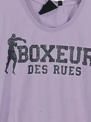 Vorschaubild 2 von Damen Sport T-Shirt Lila Gr. 38/M Logo-Print Glitzer
