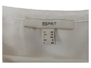 Vorschaubild 4 von Damen Bluse Weiß Gr. 36 S Langarm V-Ausschnitt Baumwolle