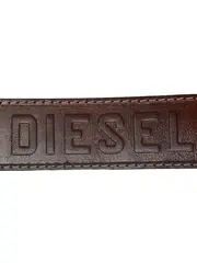 Vorschaubild 5 von Ledergürtel Herren Braun Gr. 80 Vintage Logo Prägung Silber Schnalle