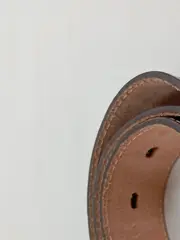 Vorschaubild 6 von Ledergürtel Herren Braun Gr. 80 Vintage Logo Prägung Silber Schnalle