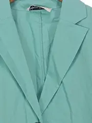 Vorschaubild 3 von Damen Blazer Sakko Gr. 34 XS Türkis Business Baumwolle
