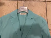 Vorschaubild 5 von Damen Blazer Sakko Gr. 34 XS Türkis Business Baumwolle