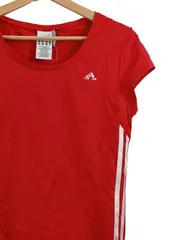 Vorschaubild 7 von Damen Sport Shirt Rot Gr. 42 XL Kurzarm Logo-Print