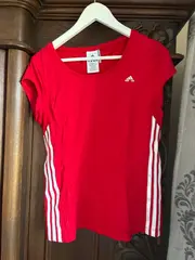 Vorschaubild 3 von Damen Sport Shirt Rot Gr. 42 XL Kurzarm Logo-Print
