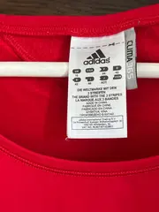 Vorschaubild 5 von Damen Sport Shirt Rot Gr. 42 XL Kurzarm Logo-Print