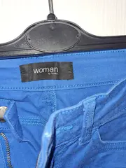 Vorschaubild 6 von Damen Stoffhose Blau Gr. 36 Baumwolle Casual Alltag Stretch