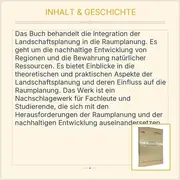 Vorschaubild 3 von Raumplanung Landschaftsplanung Nachhaltige Entwicklung Sachbuch Deutsch