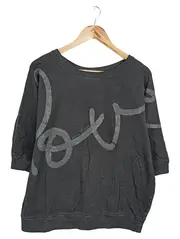 Vorschaubild 1 von Damen Sweatshirt Grau Gr. 36/S Casual mit Schriftzug