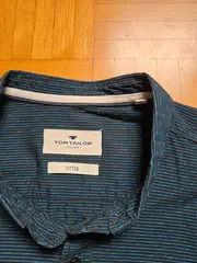 Vorschaubild 3 von Herren Freizeithemd Stehkragen Gestreift Petrol Gr. 3XL