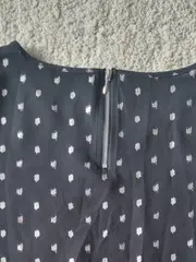Vorschaubild 3 von Damen Bluse Kurzarm Schwarz Punkte Gr. 34/XS Modern