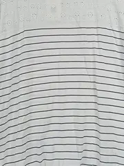 Vorschaubild 3 von Damen T-Shirt gestreift Lochstickerei Gr. 48/3XL Casual Mehrfarbig