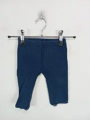 Vorschaubild 2 von Mädchen Leggings Gr. 74 Blau Uni Baumwolle Freizeit Casual