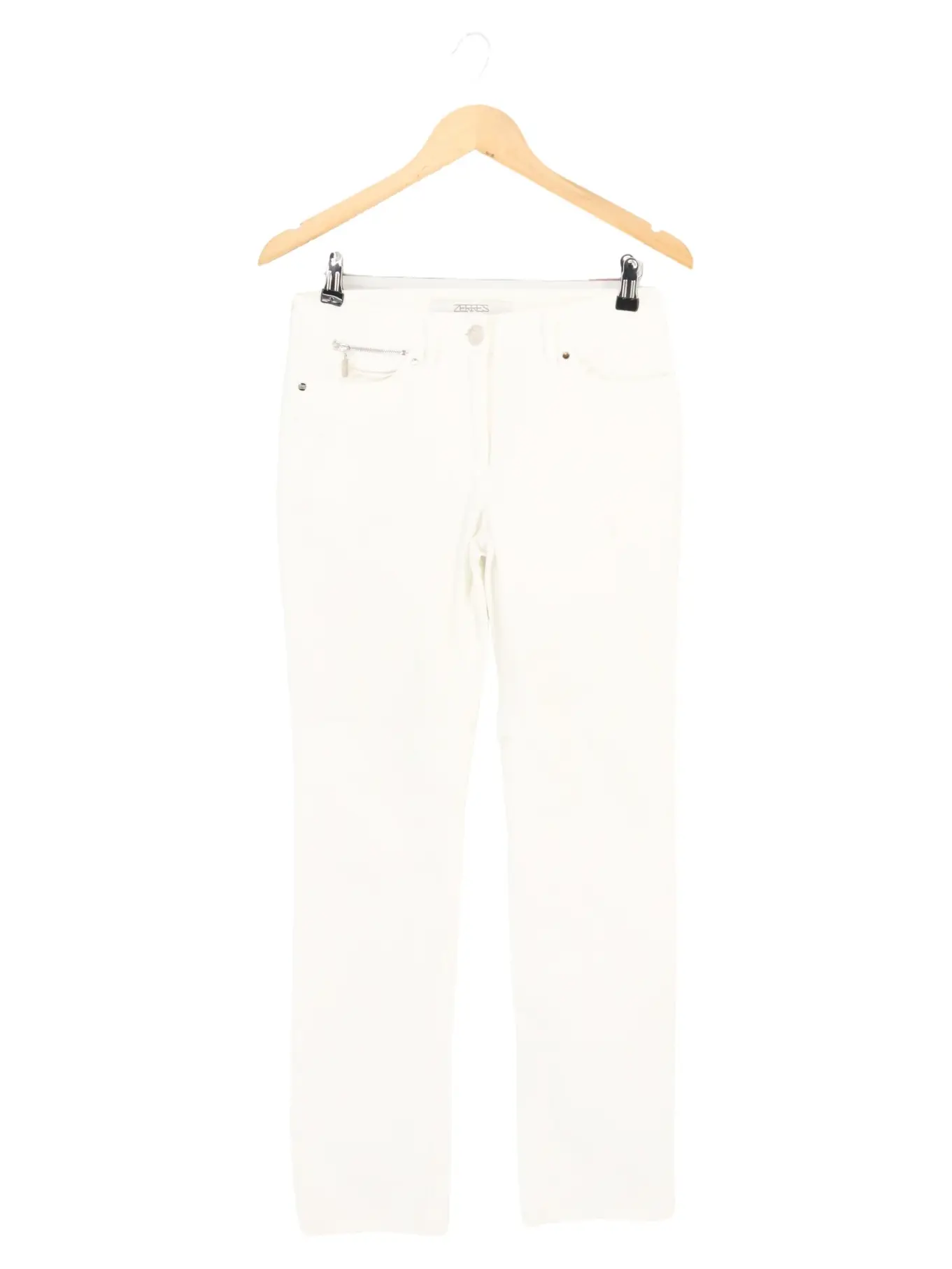 ZERRES Damen Jeans Straight Leg W29/38/M Weiß Casual