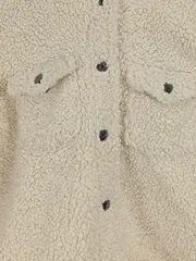 Vorschaubild 3 von Kinder Teddy Fleece Jacke mit Kapuze Gr. 134 Beige